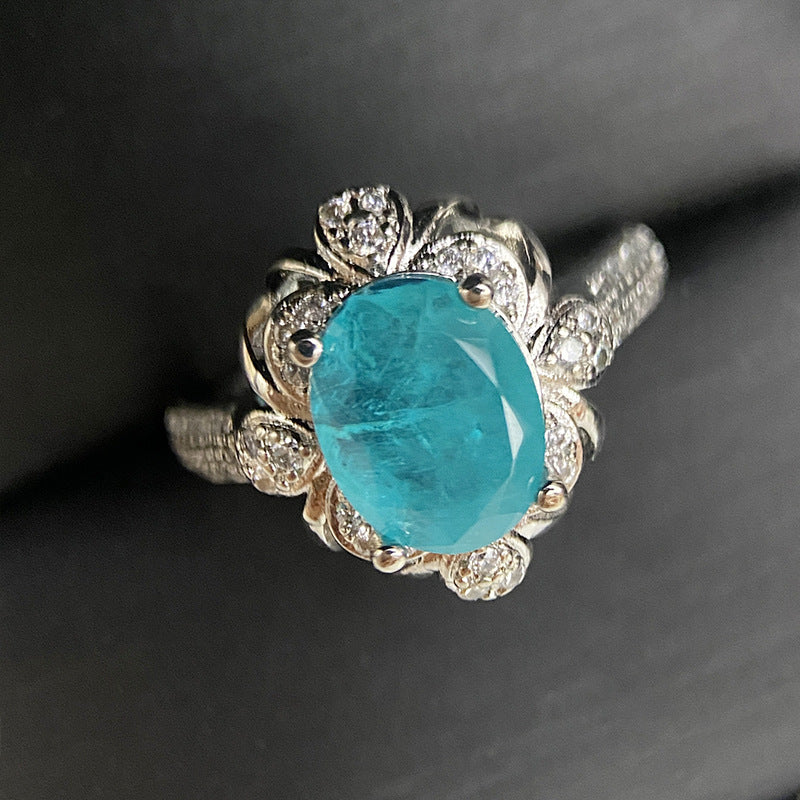Vintage Imitation Blue Main Stone Carved Pendants