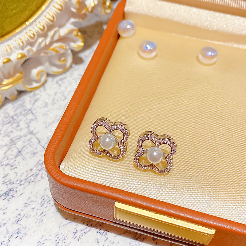 Flower Collection Real Gold Plating Quality Sweet Earrings