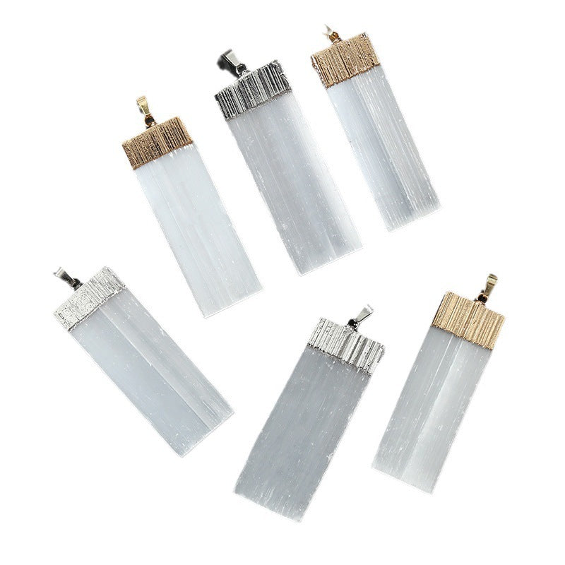 Gypsum Column Electroplating Edging Sweater Chain Pendant