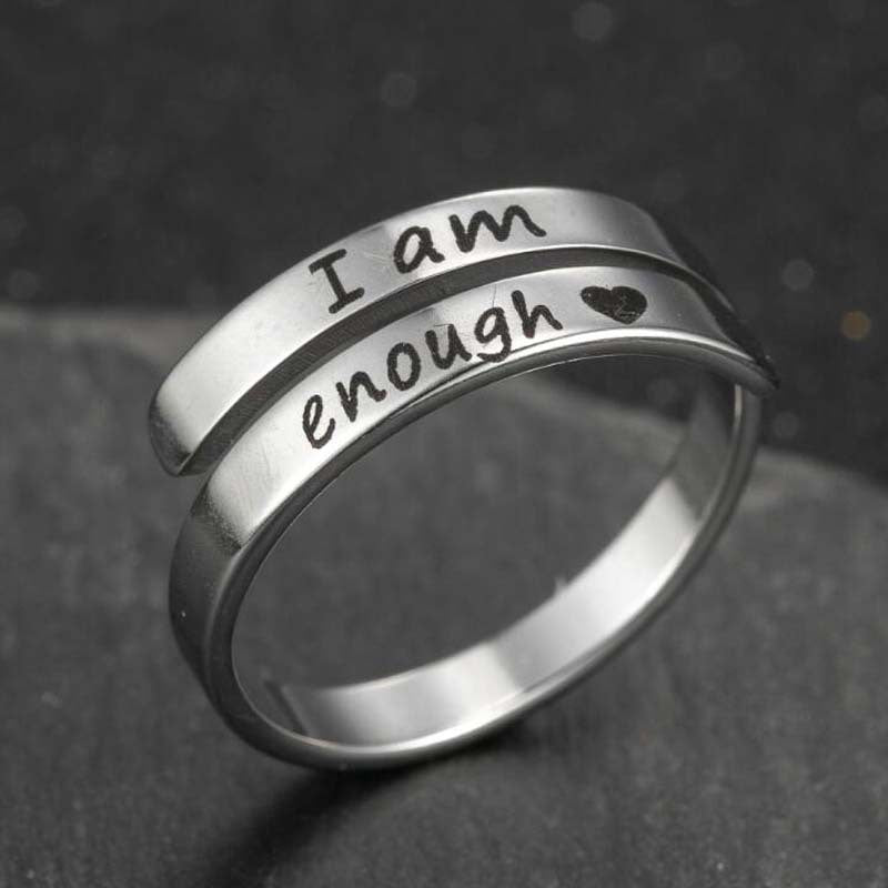 Korean Style Stainless Steel Letters Niche Retro Distressed English Double Bracelets