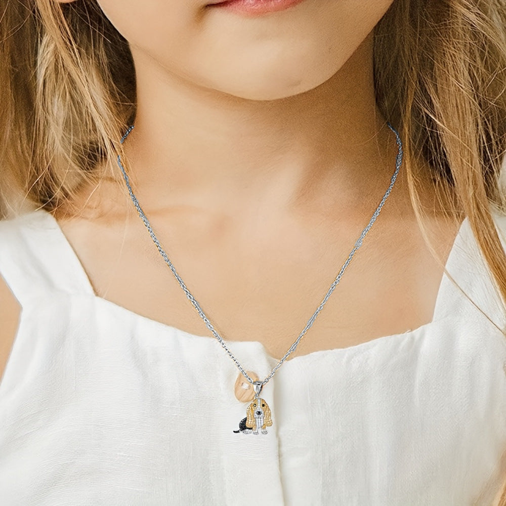 Hound Exquisite Zinc Alloy Die-cast Cartoon Necklace