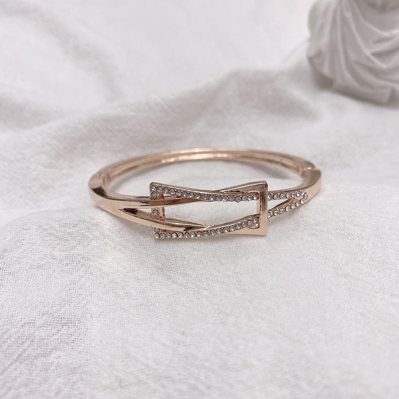 Diamond Design Affordable Luxury Fashion Personality Zinc Bracelet