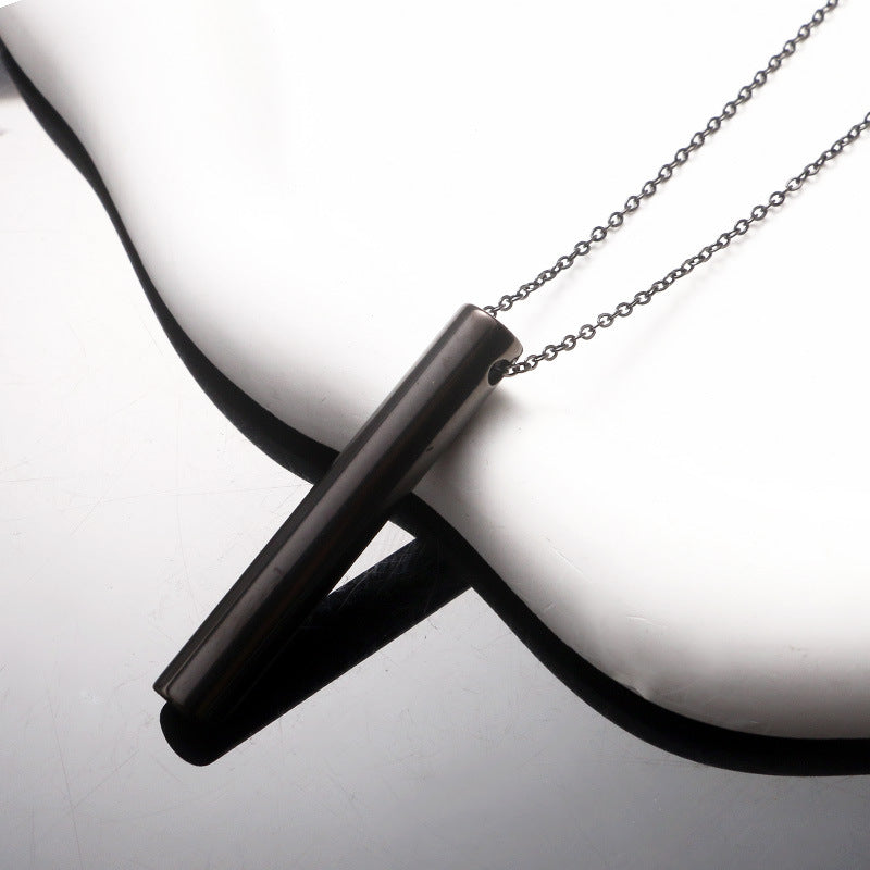 Fashion Titanium Steel Whistle Stainless Street Necklaces