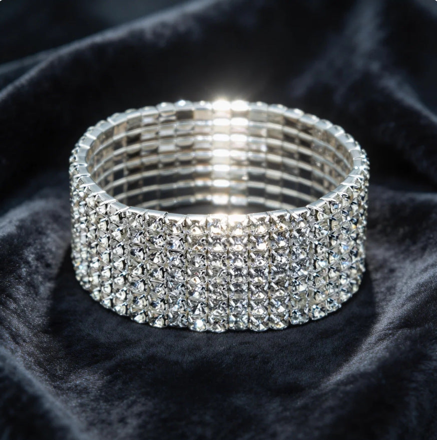 Fashion Bridal Zircon Shiny Rhinestone Wedding Formal Bracelets