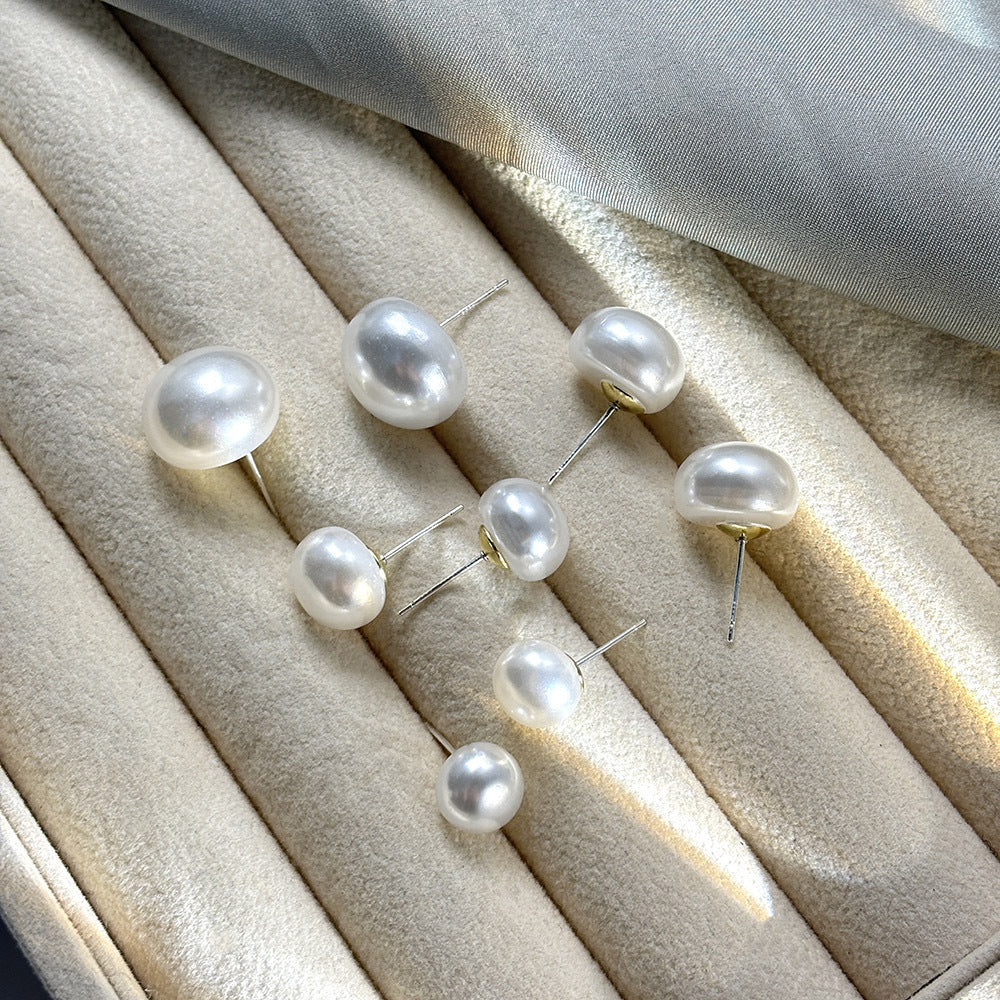 Women's Bread Pearl Ear Bone For Graceful Stud Earrings