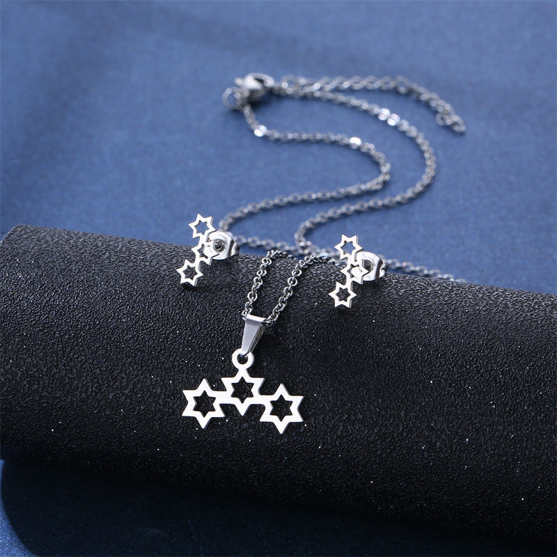 Women's Stainless Steel Suite Fashion Geometry Pattern Animal Love Jewelry Set
