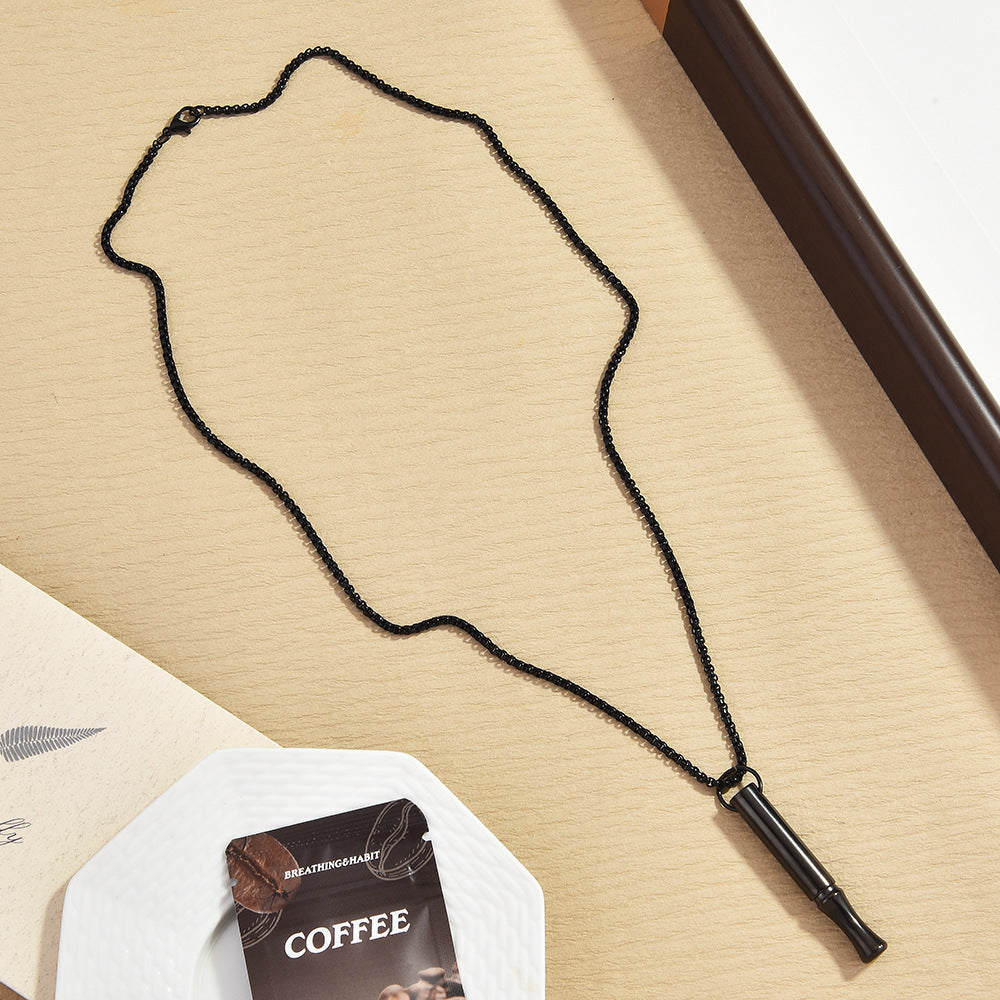 Titanium Steel Detachable Breathing Smoking Cessation Affordable Luxury Fashion Clavicle Pendant