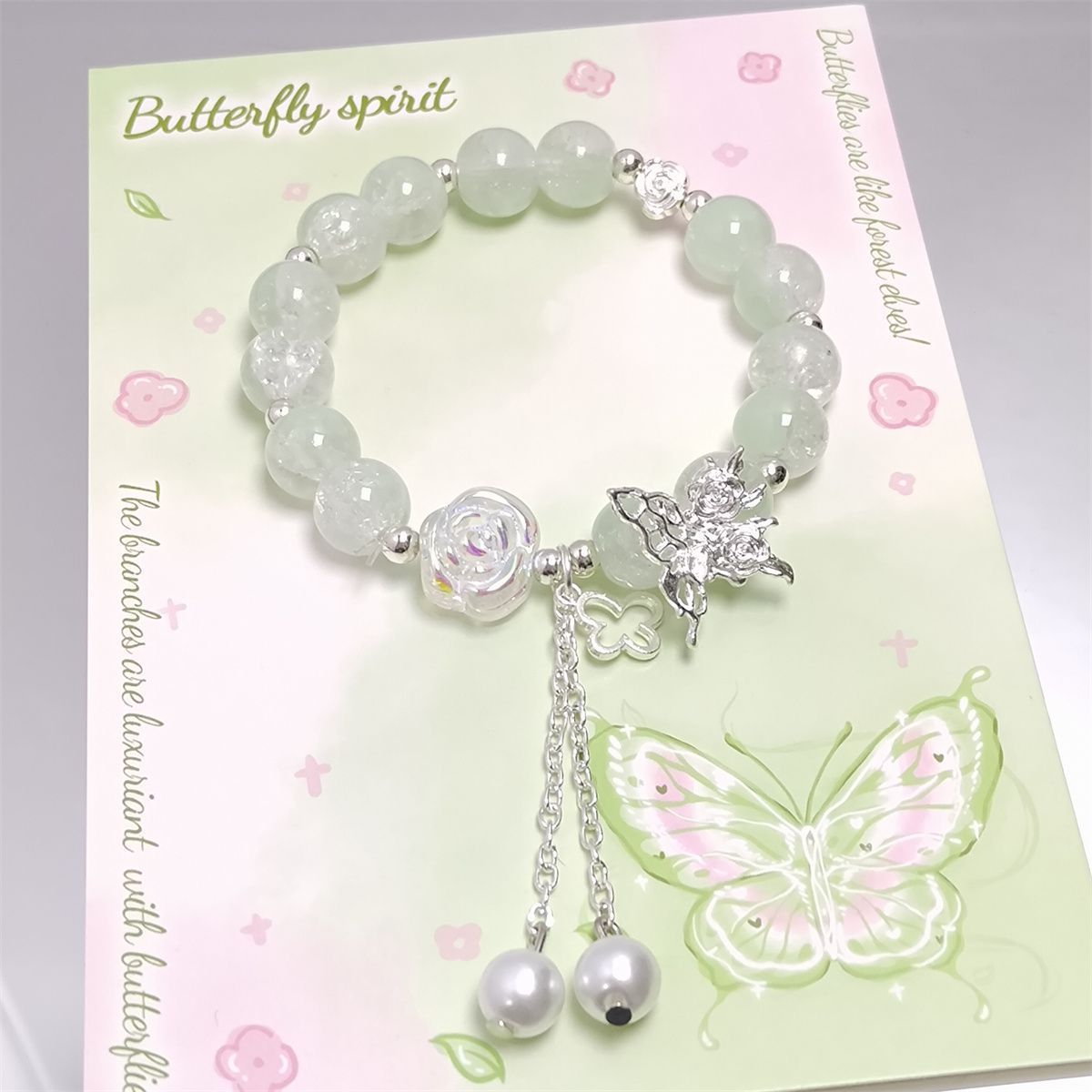 Children's Style Sweet Butterfly Pearl Small Fresh Bracelets