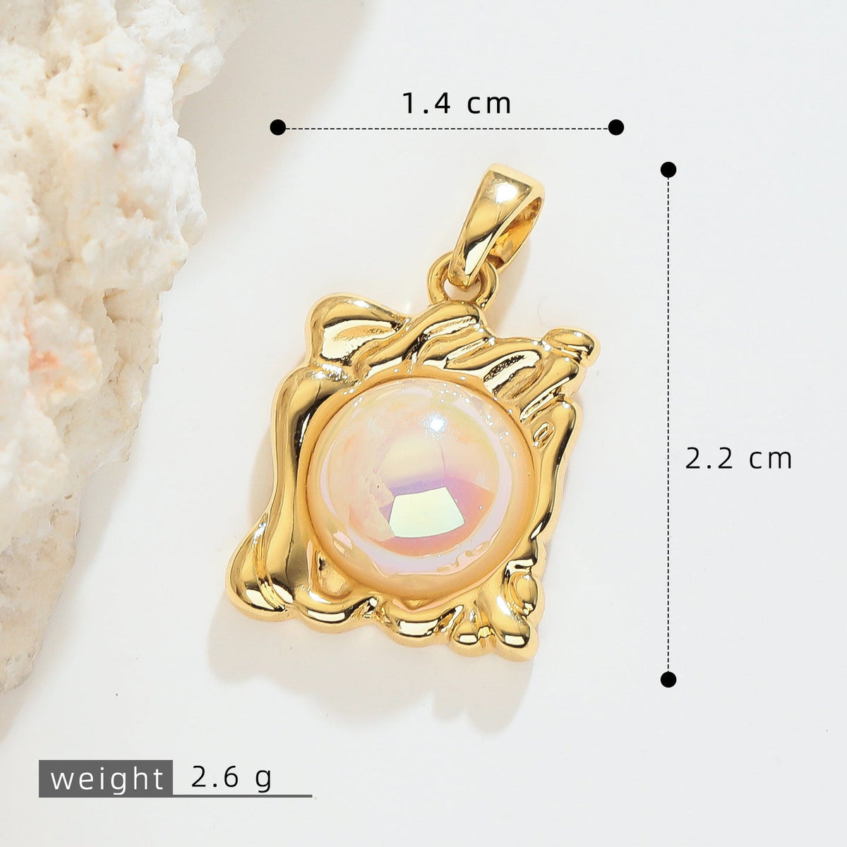 Gold-plated Retro Simple Oval Magic Single Jewelry Accessories