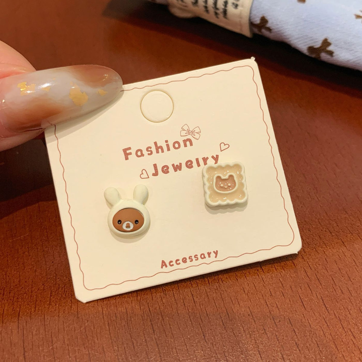 Colorful Fruit Cat Female Sier Needle Cartoon Cute Sweet Design Rings