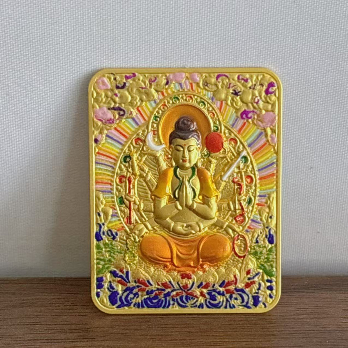 Tibetan Three-dimensional Relief Five Master Eight Guards Painting Pendants