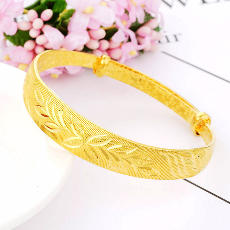 Women's Placer Gold Ancient No Color Fading Summer High-grade Dragon Phoenix Bracelets