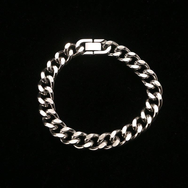 Titanium Steel Cuban Male Female Trendy Clavicle Chain Hip Hop Pendant
