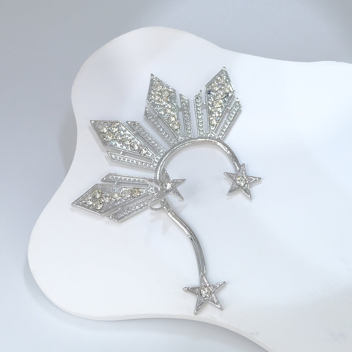 Grandeur Personality Creative Diamond Golden Five-pointed Ear Clip