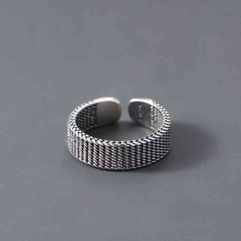 Korean Style High Street Retro Line Winding Cool Unisex Female Rings