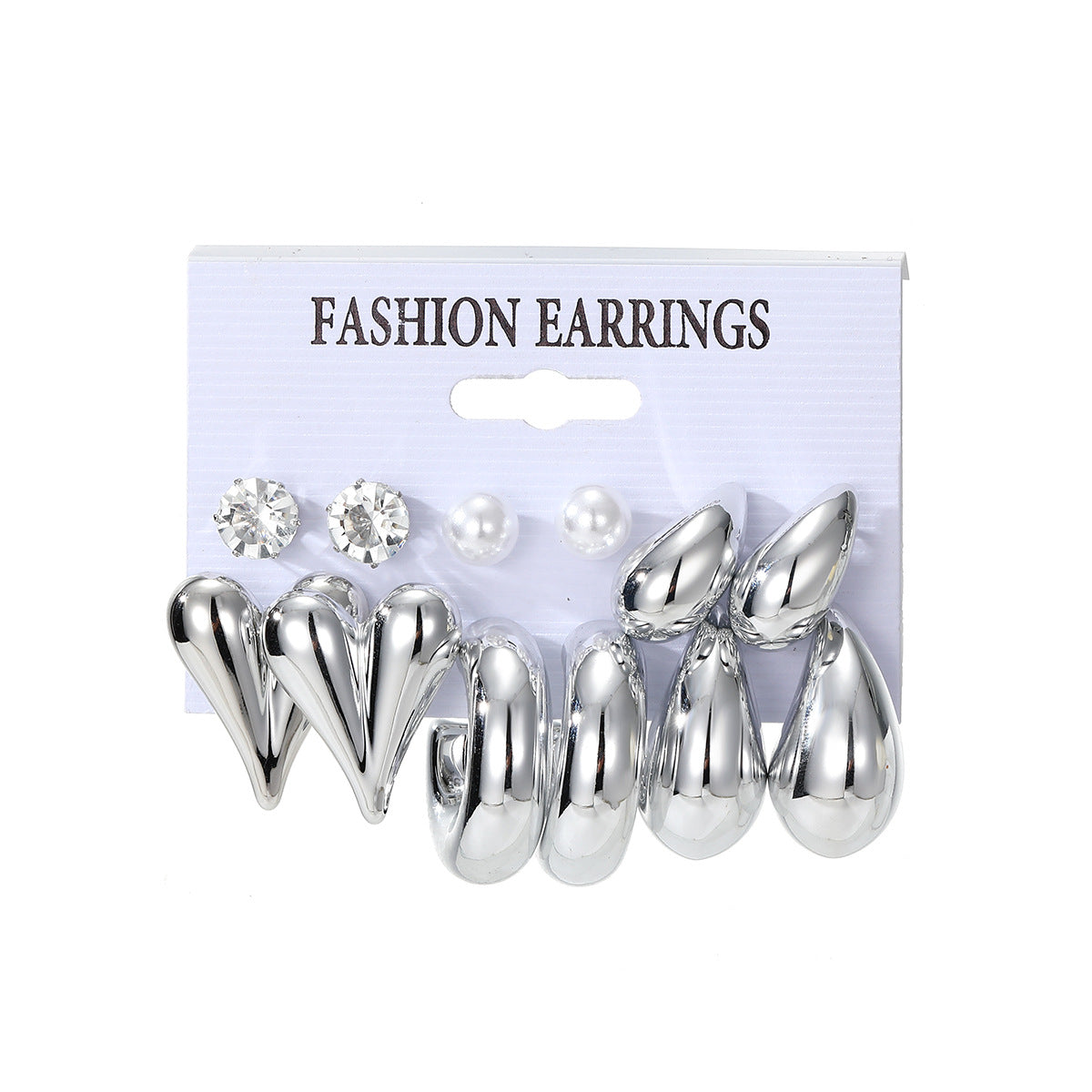 Design Butterfly Heart Water Drops Diamond Imitation Earrings