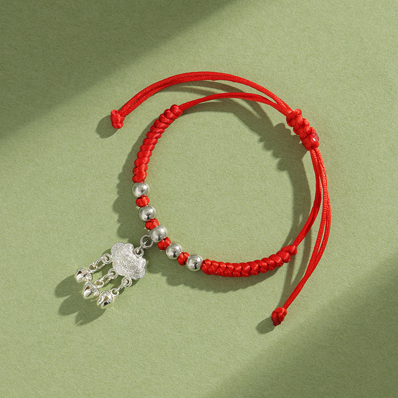 Dragon Boat Festival Hand-woven Fu Lock Red Rope Bracelets