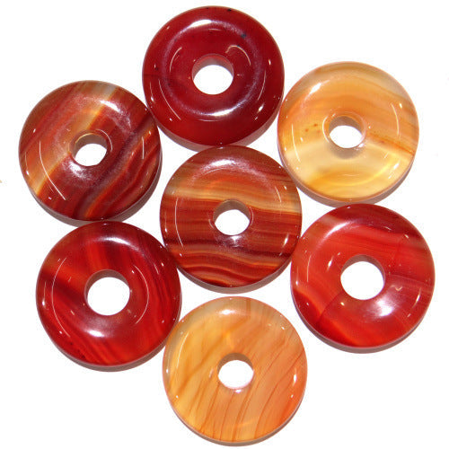 Natural Stone Crystal Agate Peace Buckle Pendant