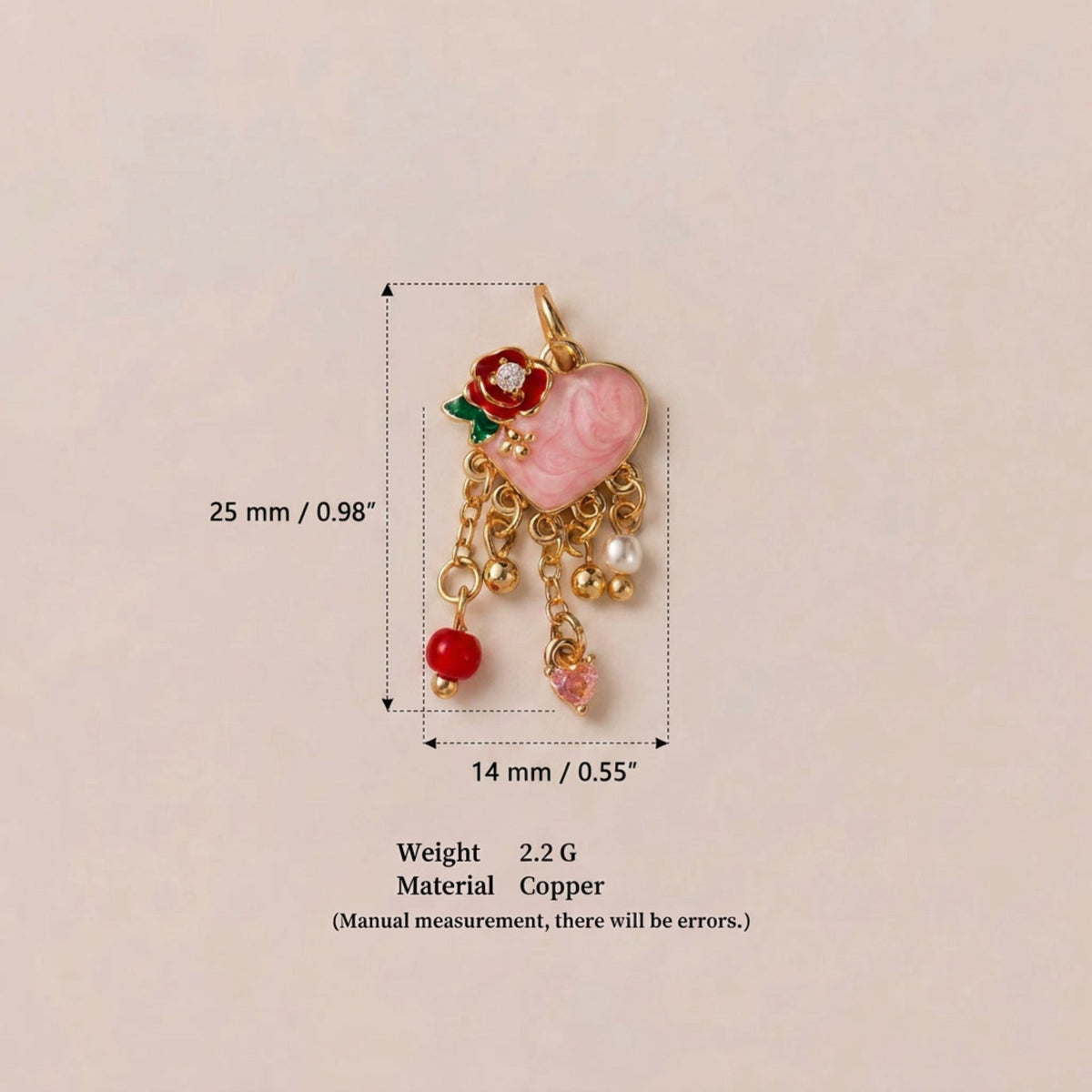 Day Love Bear Dripping Oil Painted Color Pendants