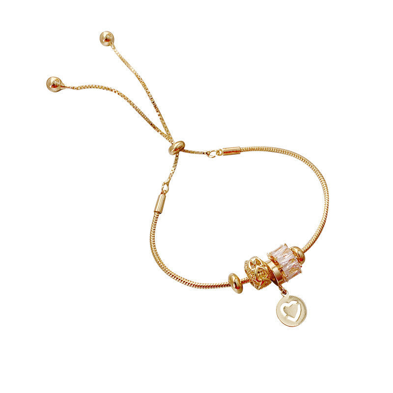 Women's Fashion Diamond Small Waist Heart Simple Bracelets