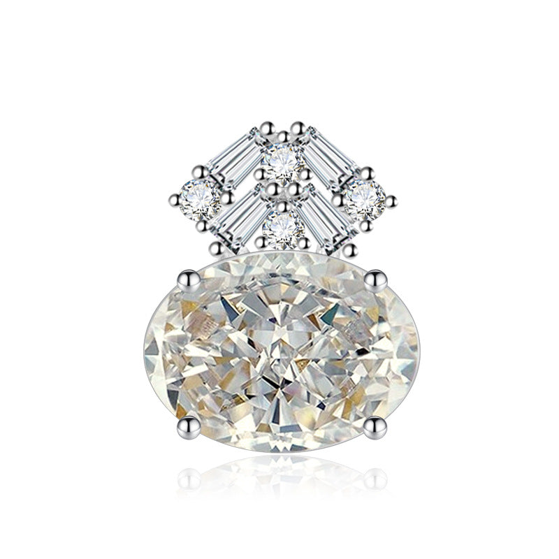 Big Diamond High Carbon Ice Flower Pendant