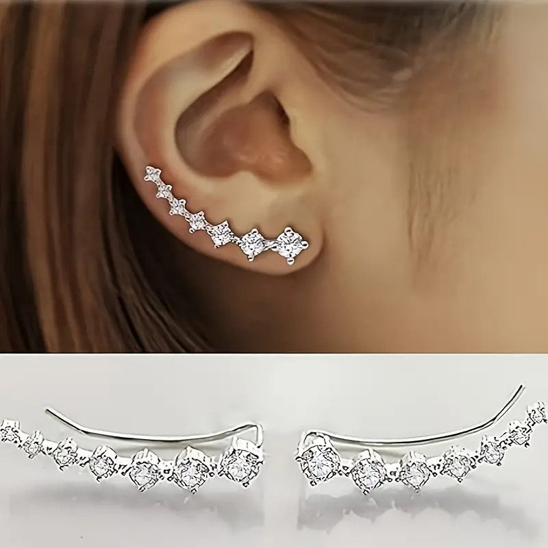 Women's Big Dipper Seven Star Rhinestone Diamond Ear Row Of Diamonds Earrings