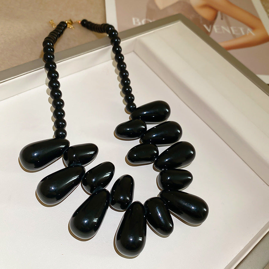 Acrylic Beaded Love Fashion Trend Clavicle Chain Vacation Jewelry Set
