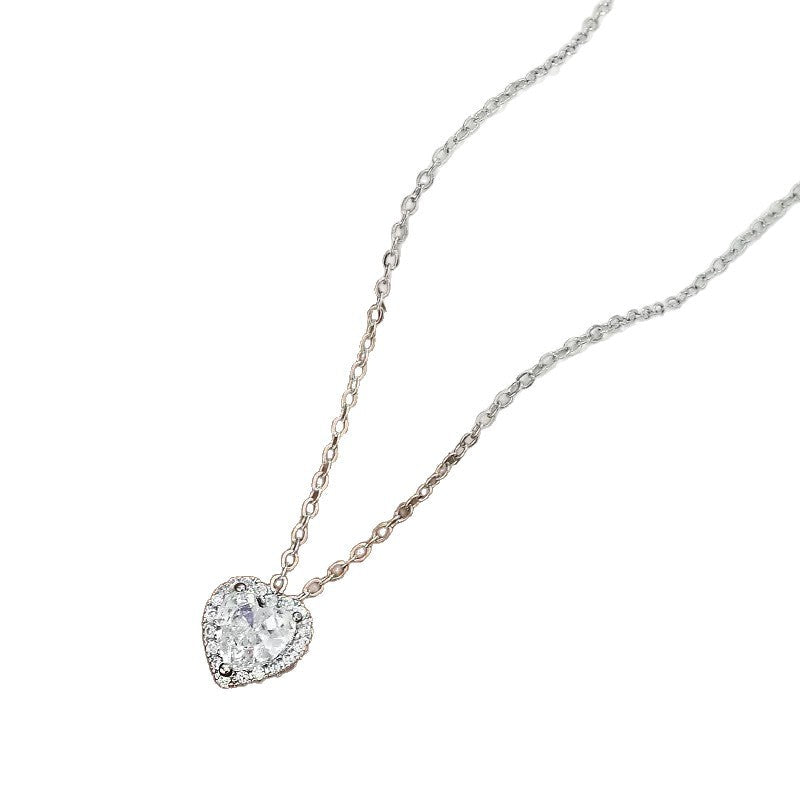 With Hearts Inlaid Zircon Advanced High Light Luxury Clavicle Necklace