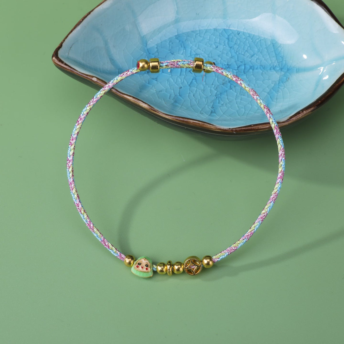 Dragon Boat Festival Colorful Alloy Adjustable Hand-woven National Style Carrying Bracelet