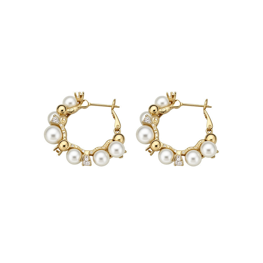 French Style Zircon Flower Pearl Exquisite Elegant Niche Light Luxury Bracelets