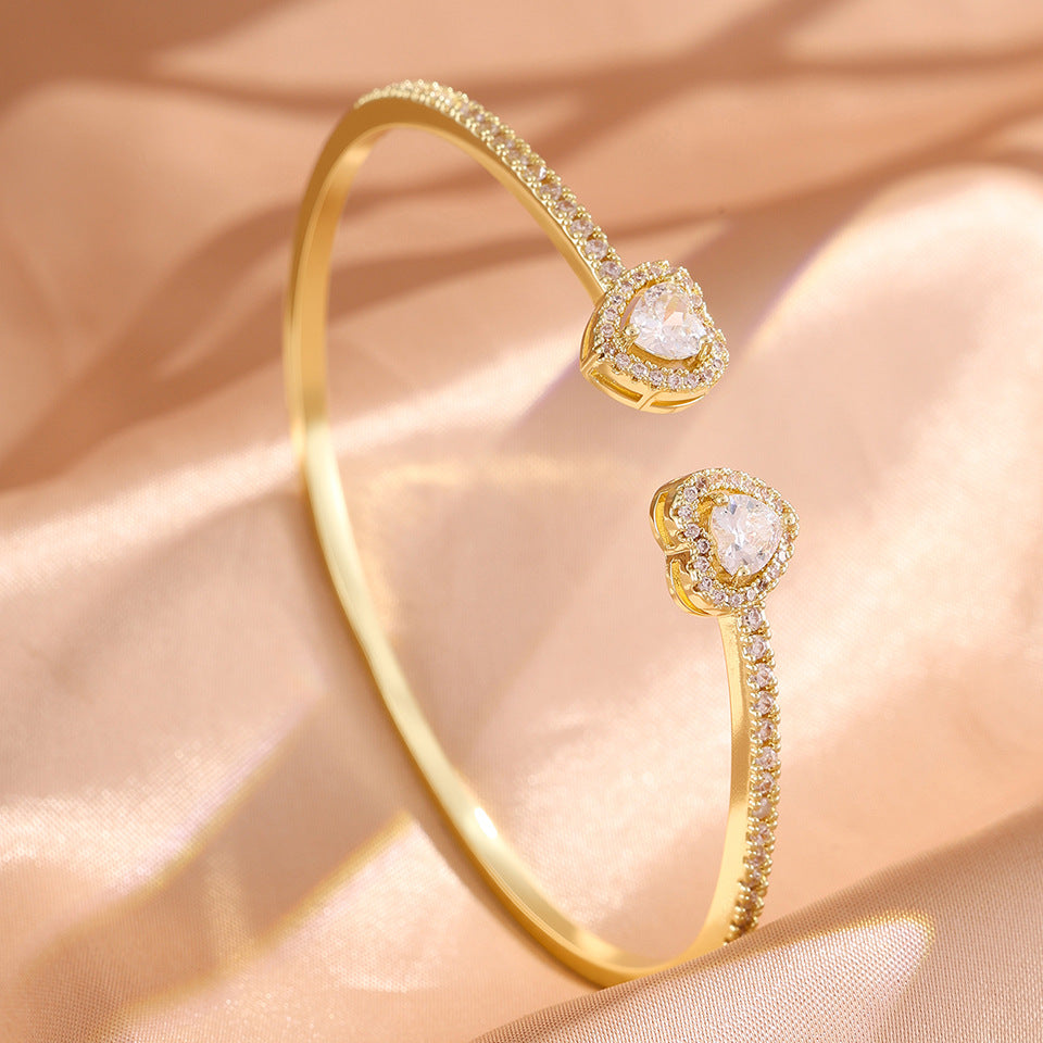 Style Korean Zircon Full Diamond Sweet Everyday Joker Bracelet