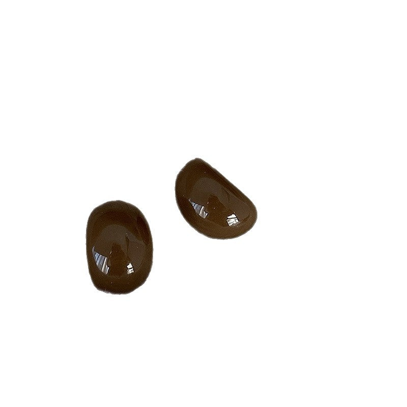 Sier Needle Acrylic Shaped Casual Fashion Simple Stud Earrings
