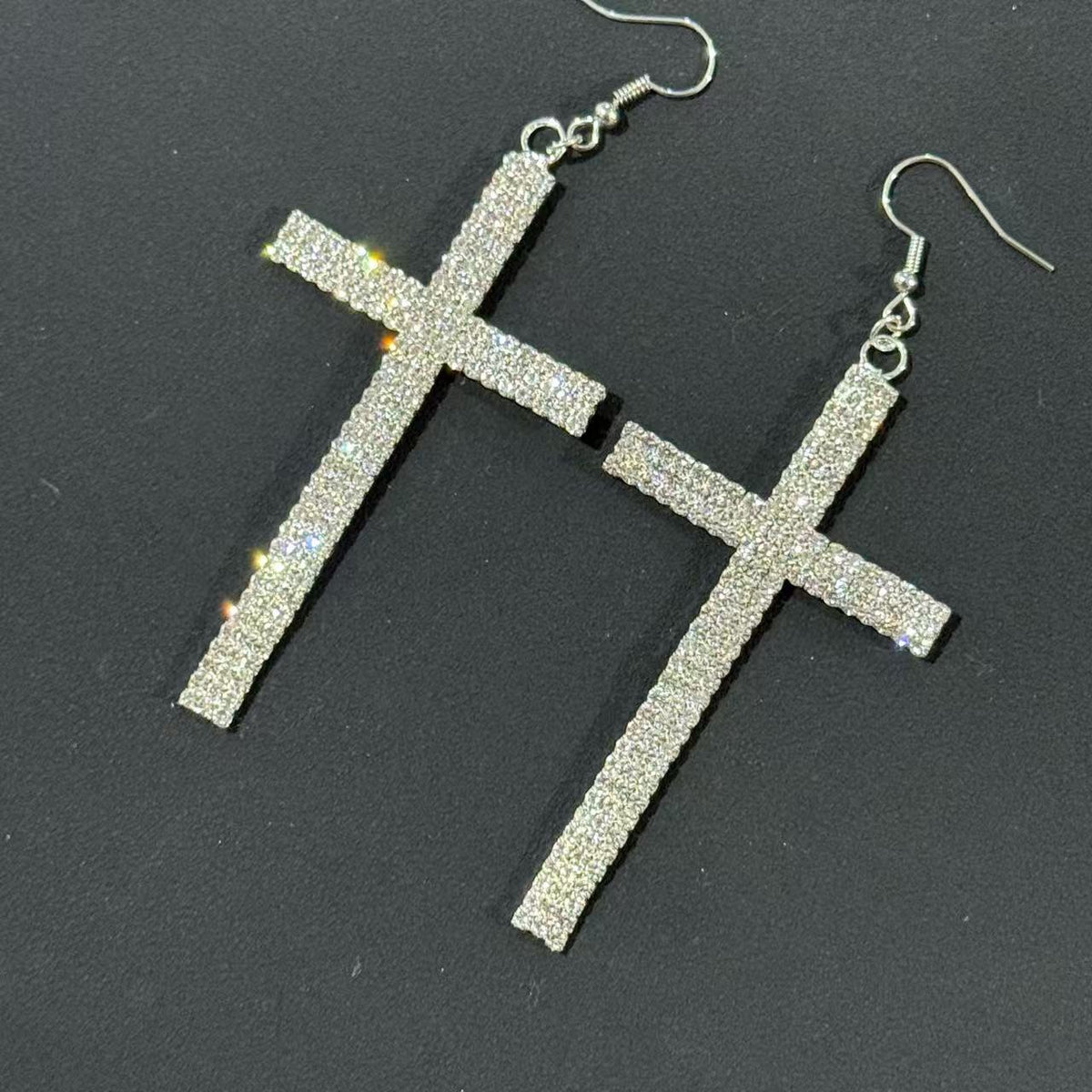 Women's Full Diamond Rhinestone Creative Drop Personalized Hip Hop Earrings