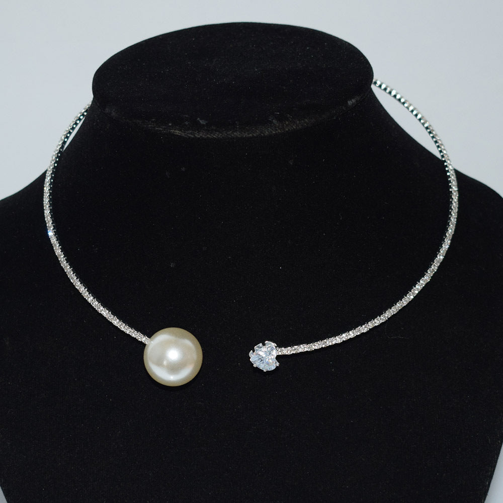 Popular Beam Neck Element Full Diamond Jewelry Set