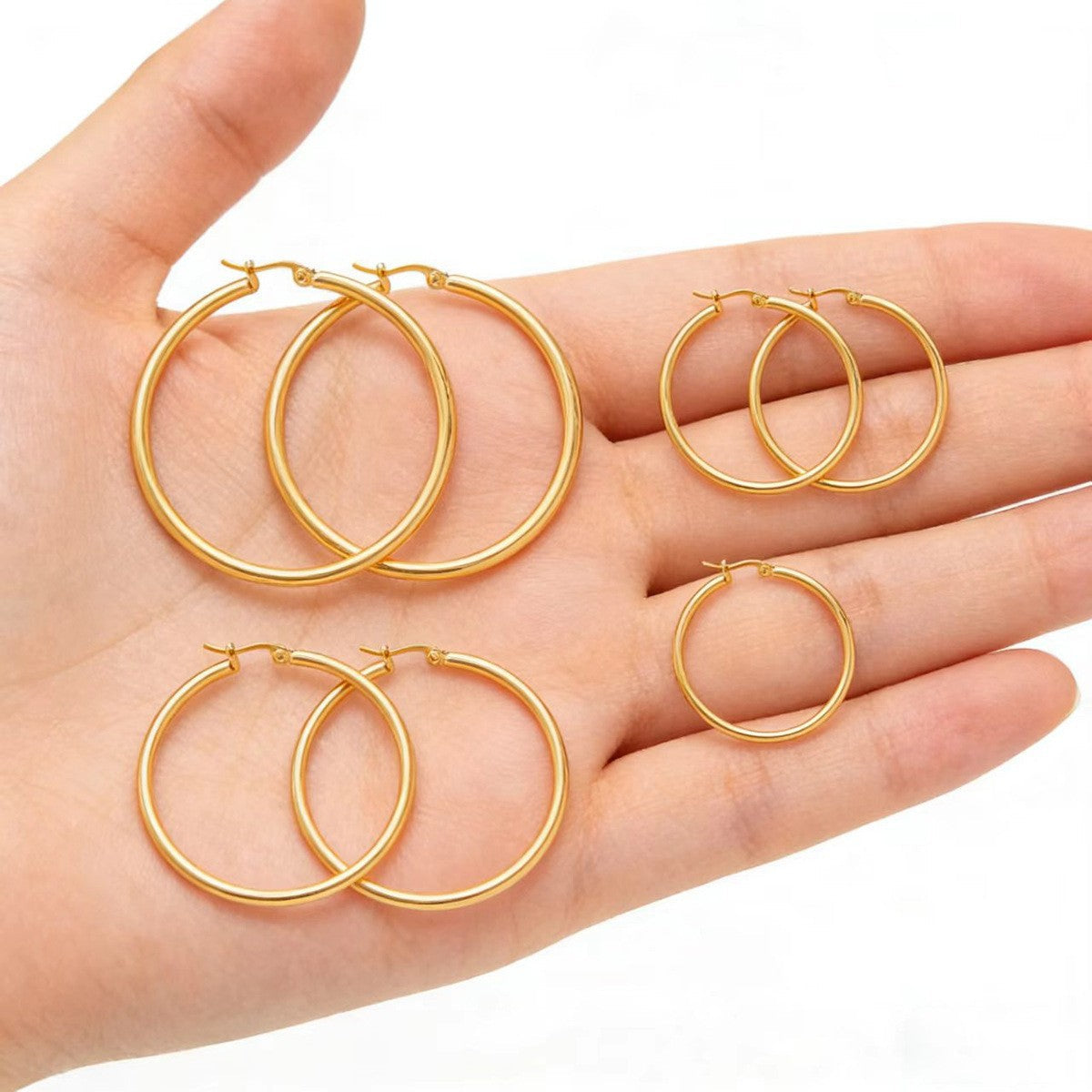 Women's Round Titanium Steel Coil Stainless Exaggerated Personalized Rings