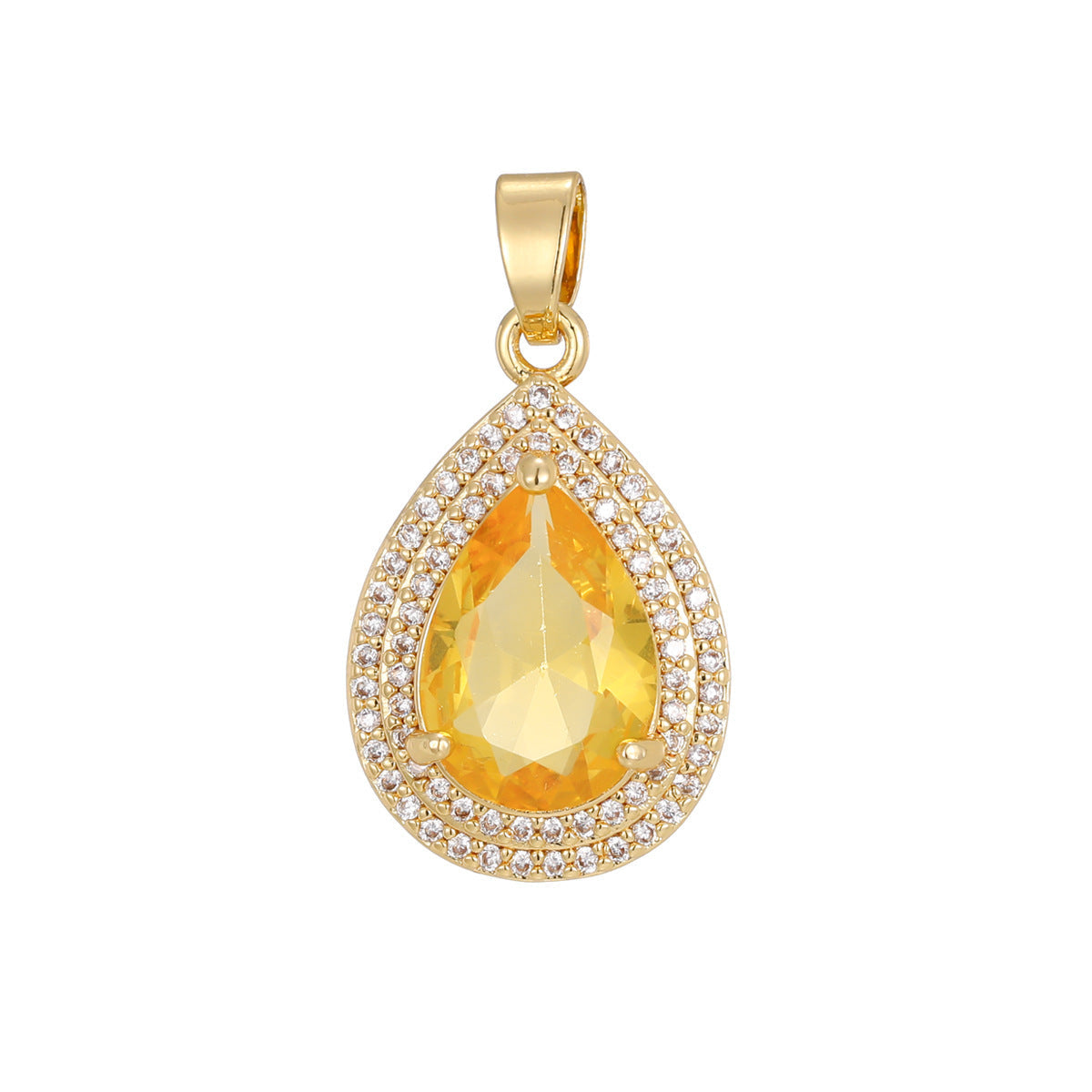 Women's Over Zircon Water Drops Emerald Single Elegant Light Luxury Palace Pendants