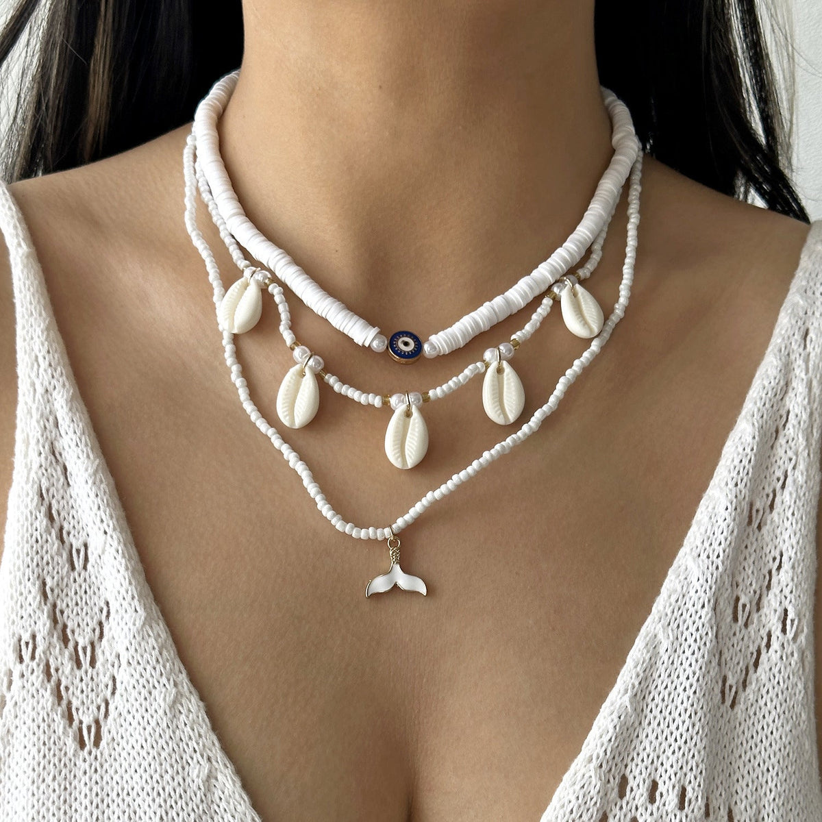 Ocean Wind Beach Shell Conch Collarbone Necklace