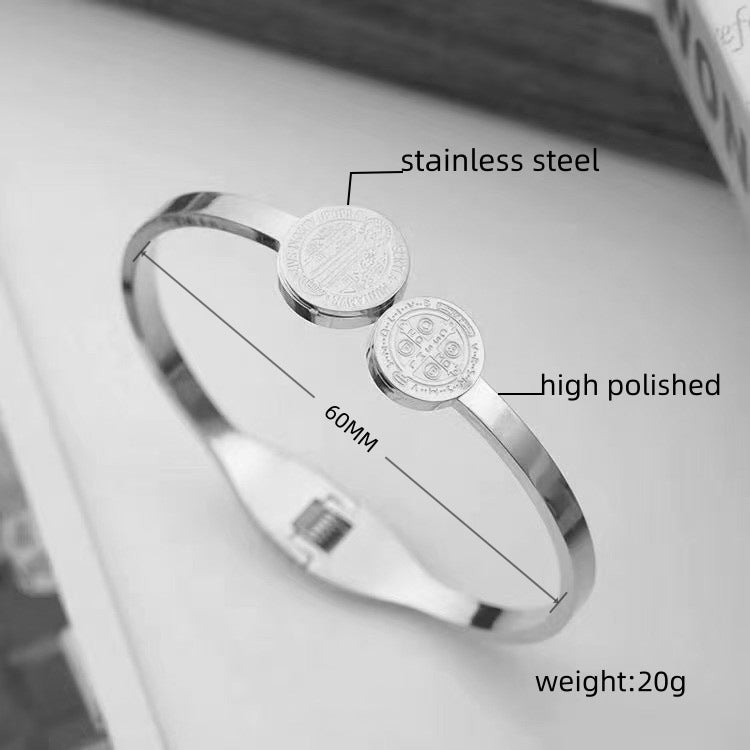 Father Titanium Steel Design Elegant Gold-plated Bracelets