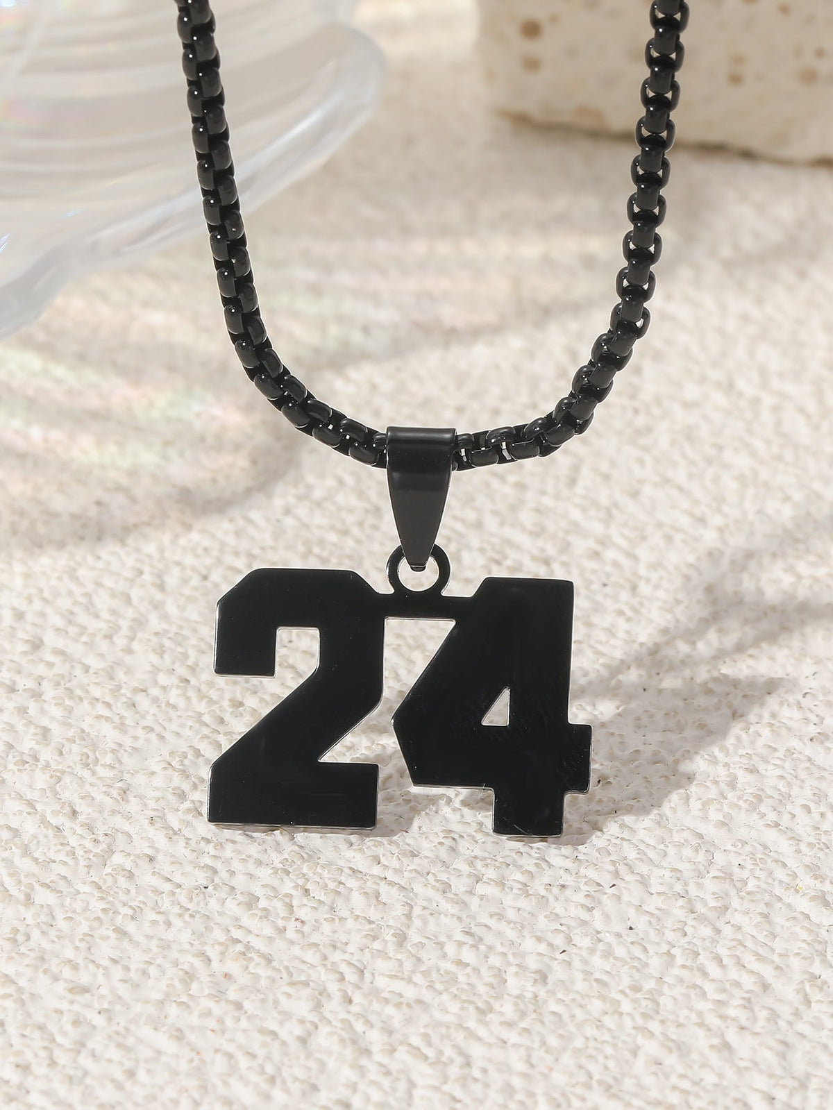 Fashion Stainless Steel Double-sided Digital Male Female Personality Hip Hop Necklaces