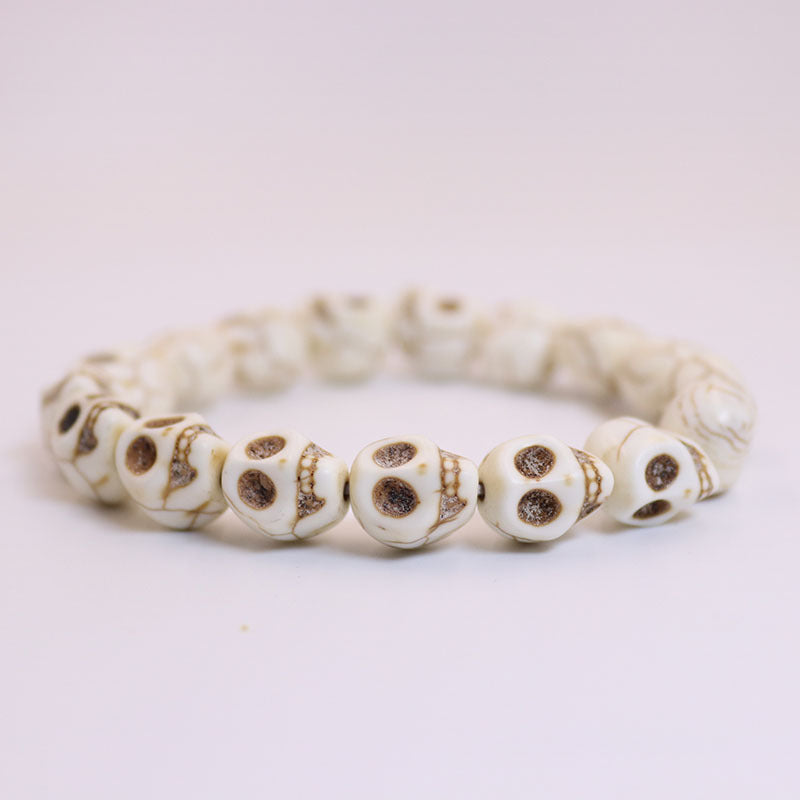 Skull Synthetic Turquoise Trendy Jewelry Punk Bracelets