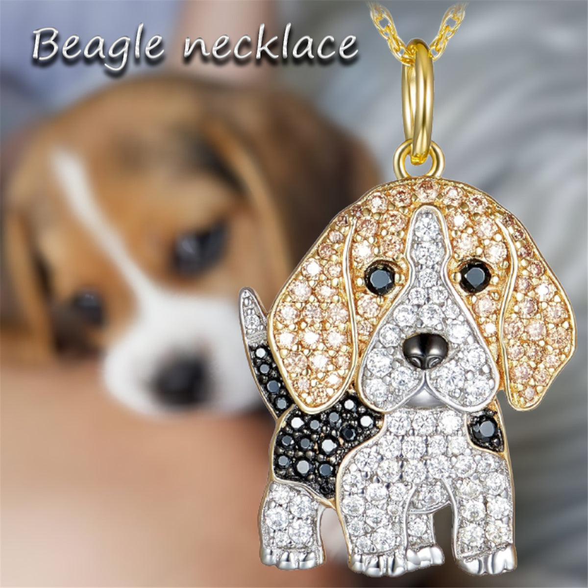 Cute Beagle Dogs Exquisite Zinc Alloy Die-cast Cartoon Necklace