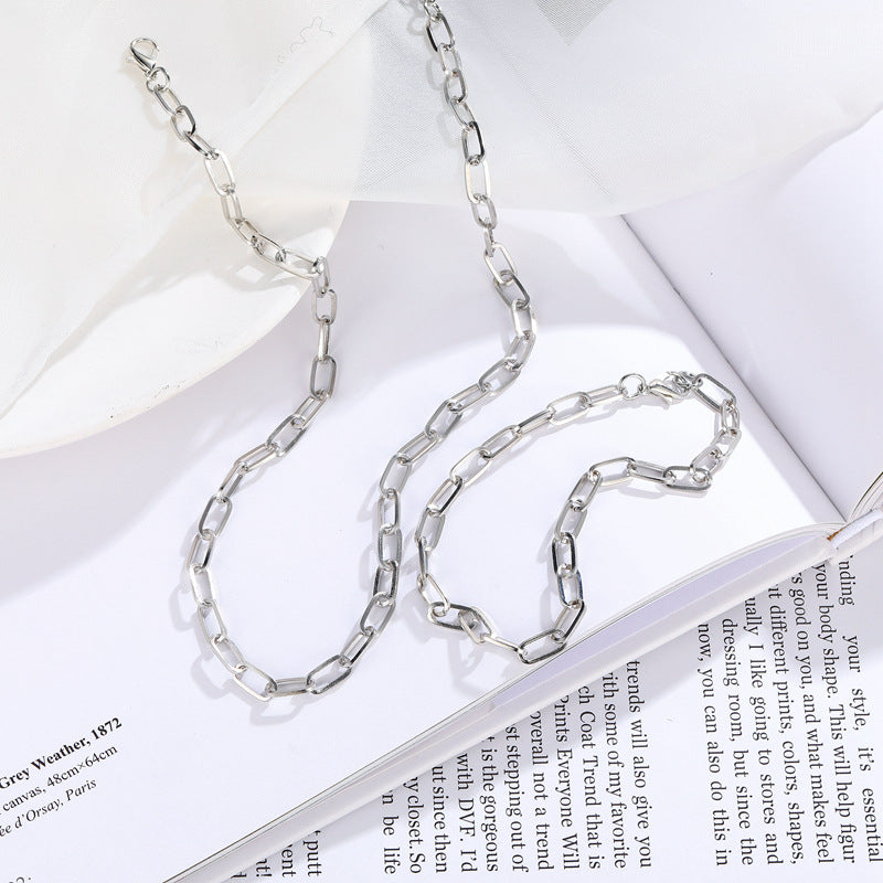 Women's Twin Collarbone Simple Fashion Thick Chain Trendy Jewelry Set