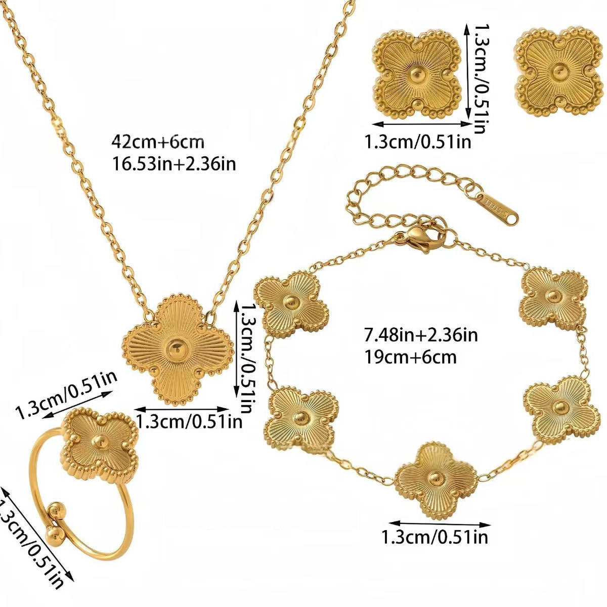 Flower Clover Titanium Steel Affordable Luxury Necklaces