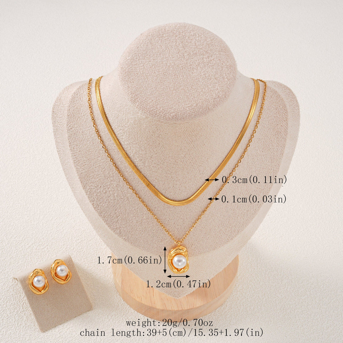 Women's French Stainless Steel Suite Light Luxury High-grade Jewelry Set