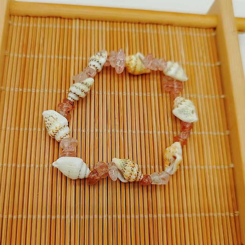Ocean Style Natural Gravel Shell Conch Small Bracelet