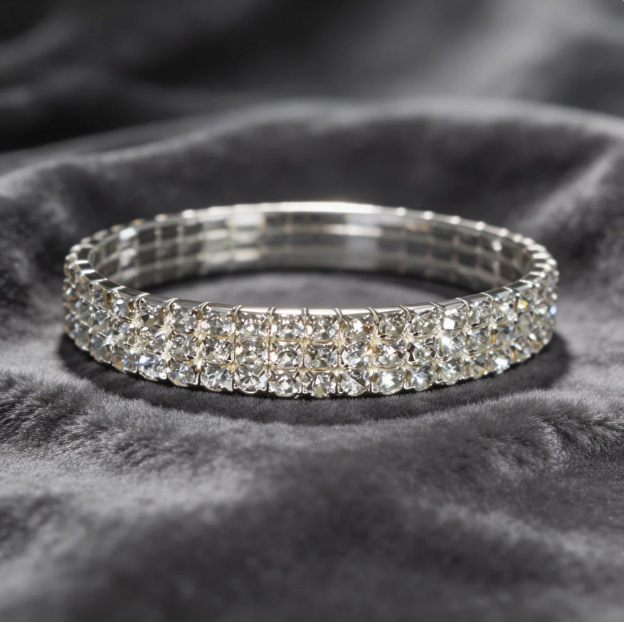 Fashion Bridal Zircon Shiny Rhinestone Wedding Formal Bracelets