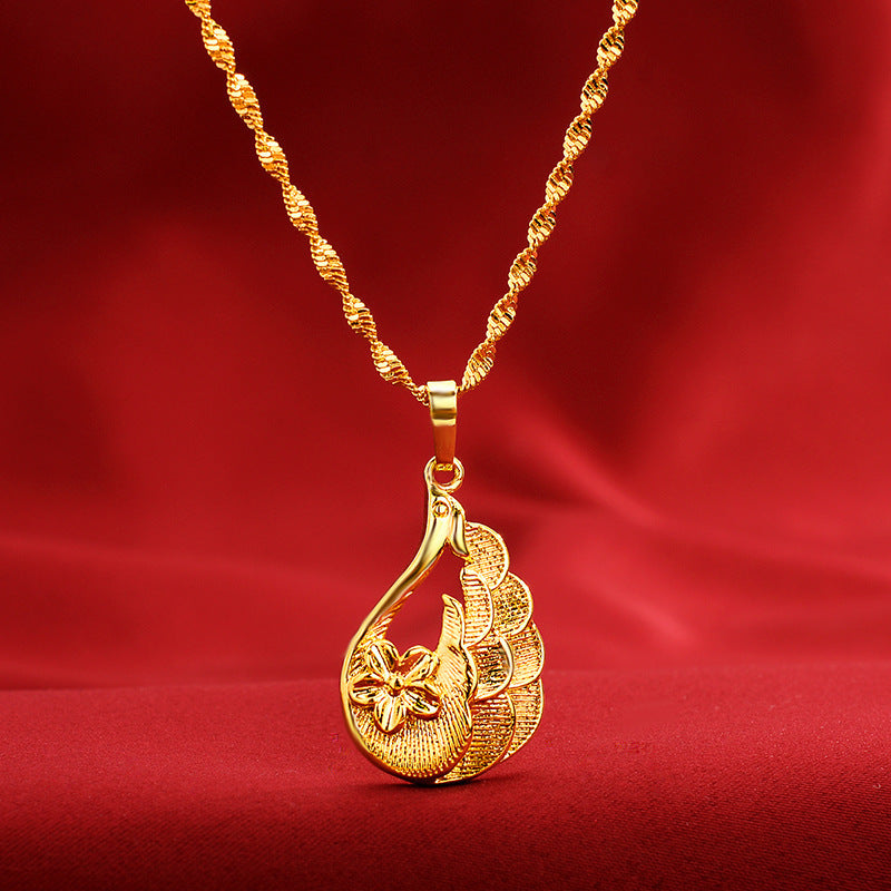 Women's Style Gold Shop Alluvial Love Abacus Lucky Bag Necklaces