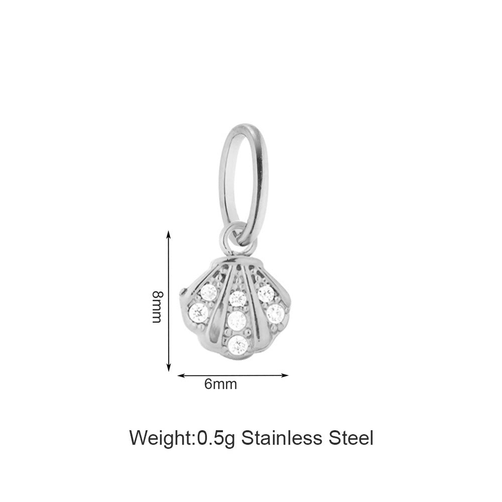 Vacuum Plating White Zirconium Four-leaf Clover Purse More Than Asterism Pendant