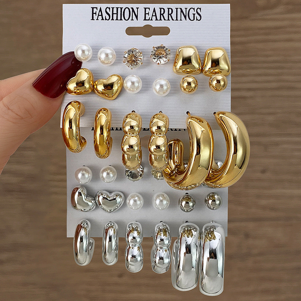 Design Butterfly Heart Water Drops Diamond Imitation Earrings