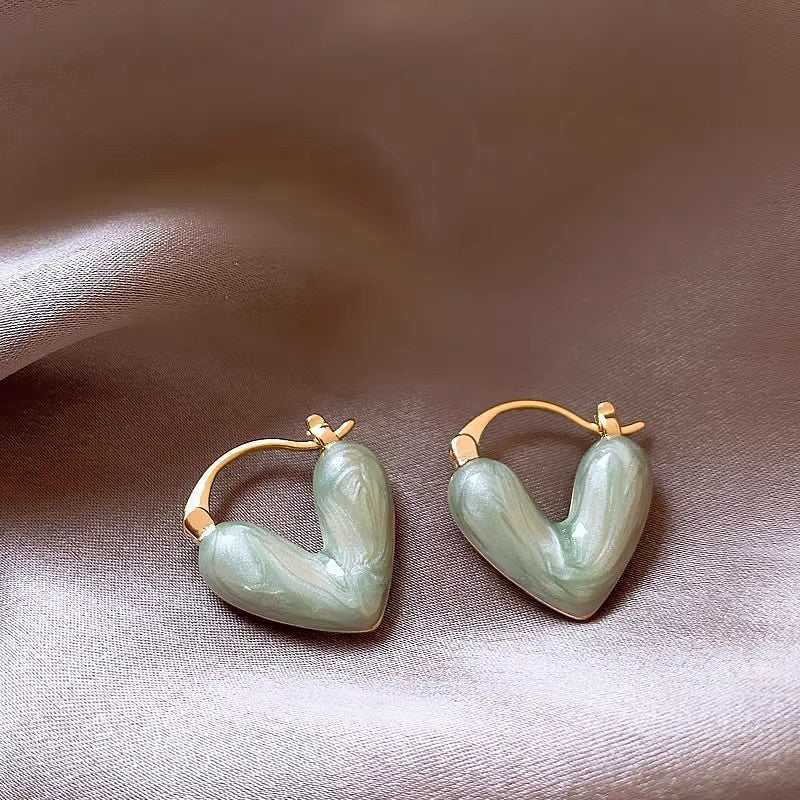Jardin Monet Blue Glaze Flowers Pipa Pearl Chinese Retro Light Stud Earrings